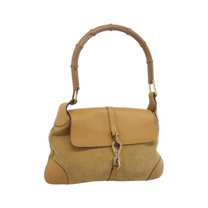 Gucci Bamboo Jackie Suede, Beige, Suede, Handbag
