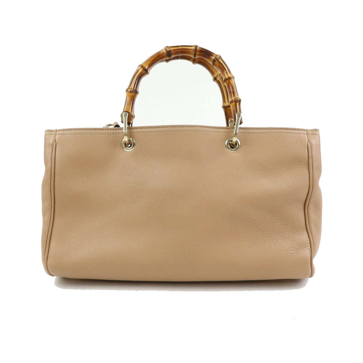 Gucci Bamboo Shopper Leather, Beige, Leather, Tote Bag