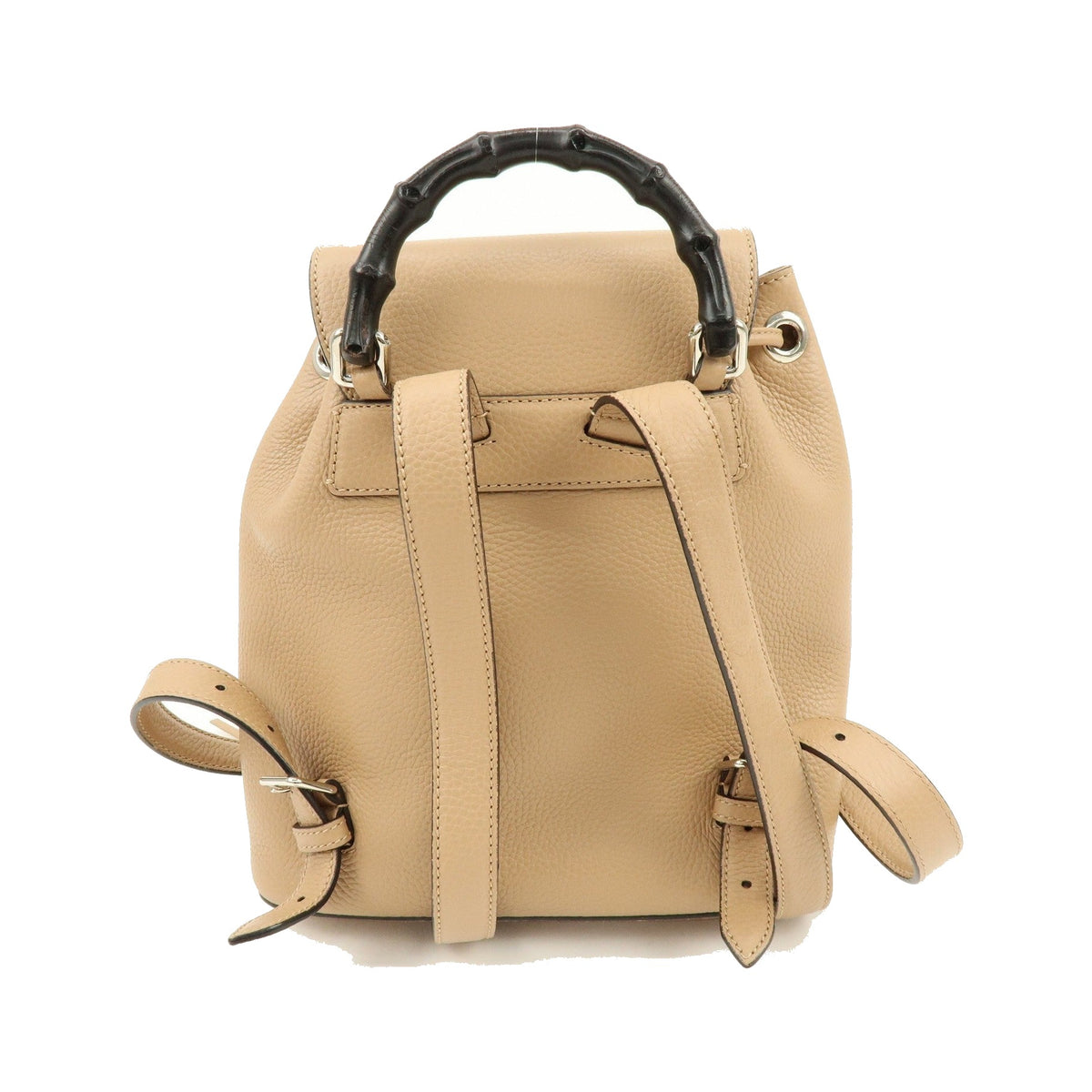 Gucci Bamboo Tassel Leather, Beige, Leather, Backpack