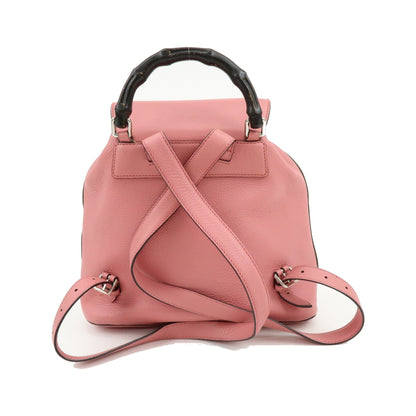 Gucci Bamboo Tassel Leather, Pink, Leather, Backpack