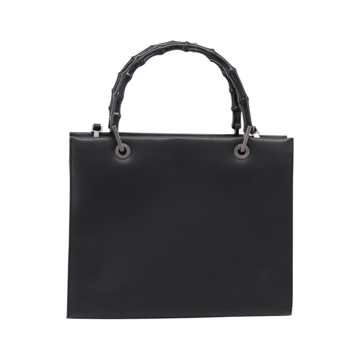 Gucci Bamboo Top Handle Leather, Black, Leather, Handbag