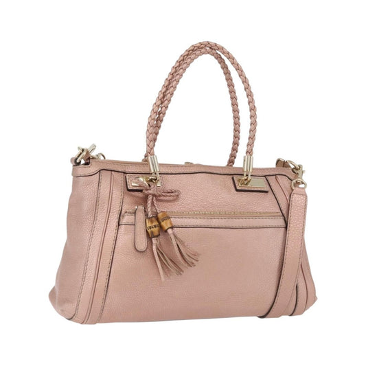 Gucci Bella Convertible Top Handle Leather, Pink, Leather, Handbag