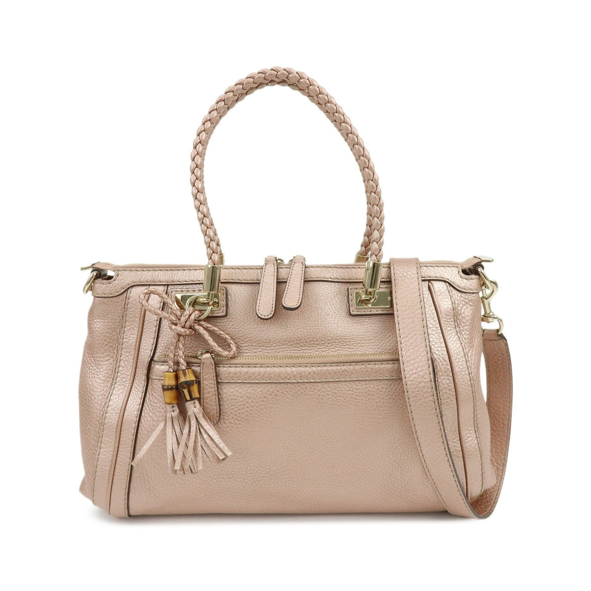 Gucci Bella Convertible Top Handle Leather, Pink, Leather, Handbag