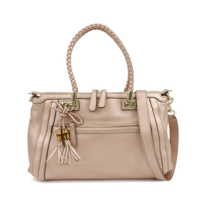 Gucci Bella Convertible Top Handle Leather, Pink, Leather, Handbag