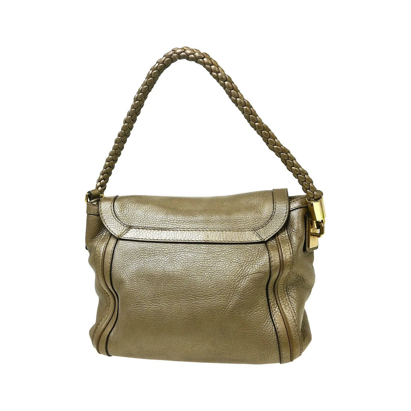 Gucci Bella Flap Leather, Gold, Leather, Shoulder Bag