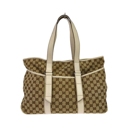 Gucci Belted GG Canvas with Perforated Leather, Beige, Canvas, Tote Bag