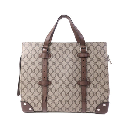 Gucci Belted Tote GG Coated Canvas, Beige, Canvas, Tote Bag