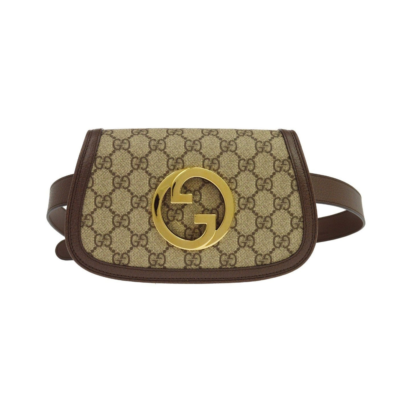 Gucci Blondie Belt GG Coated Canvas, Brown, Canvas, Clutch