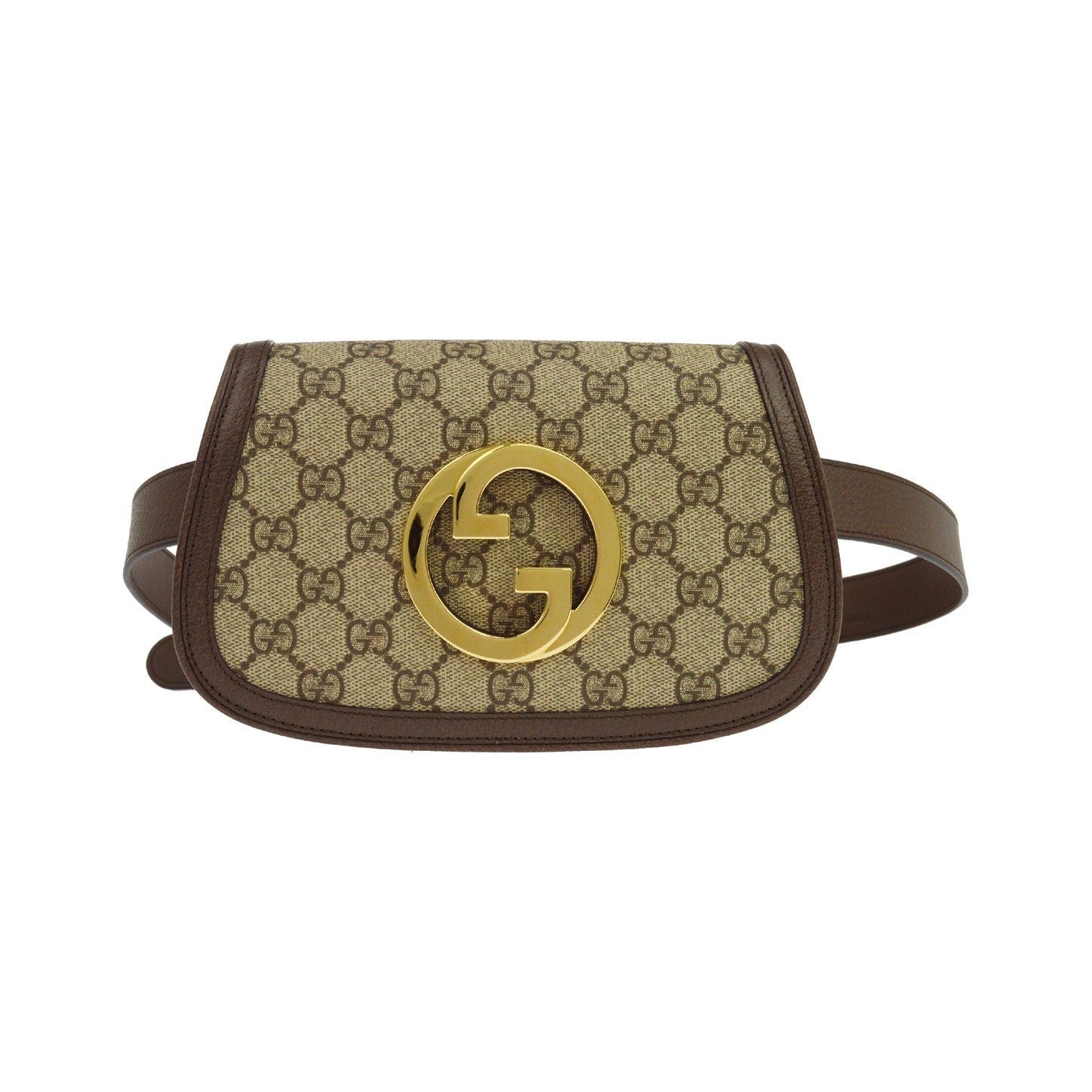 Gucci Blondie Belt GG Coated Canvas, Brown, Canvas, Clutch