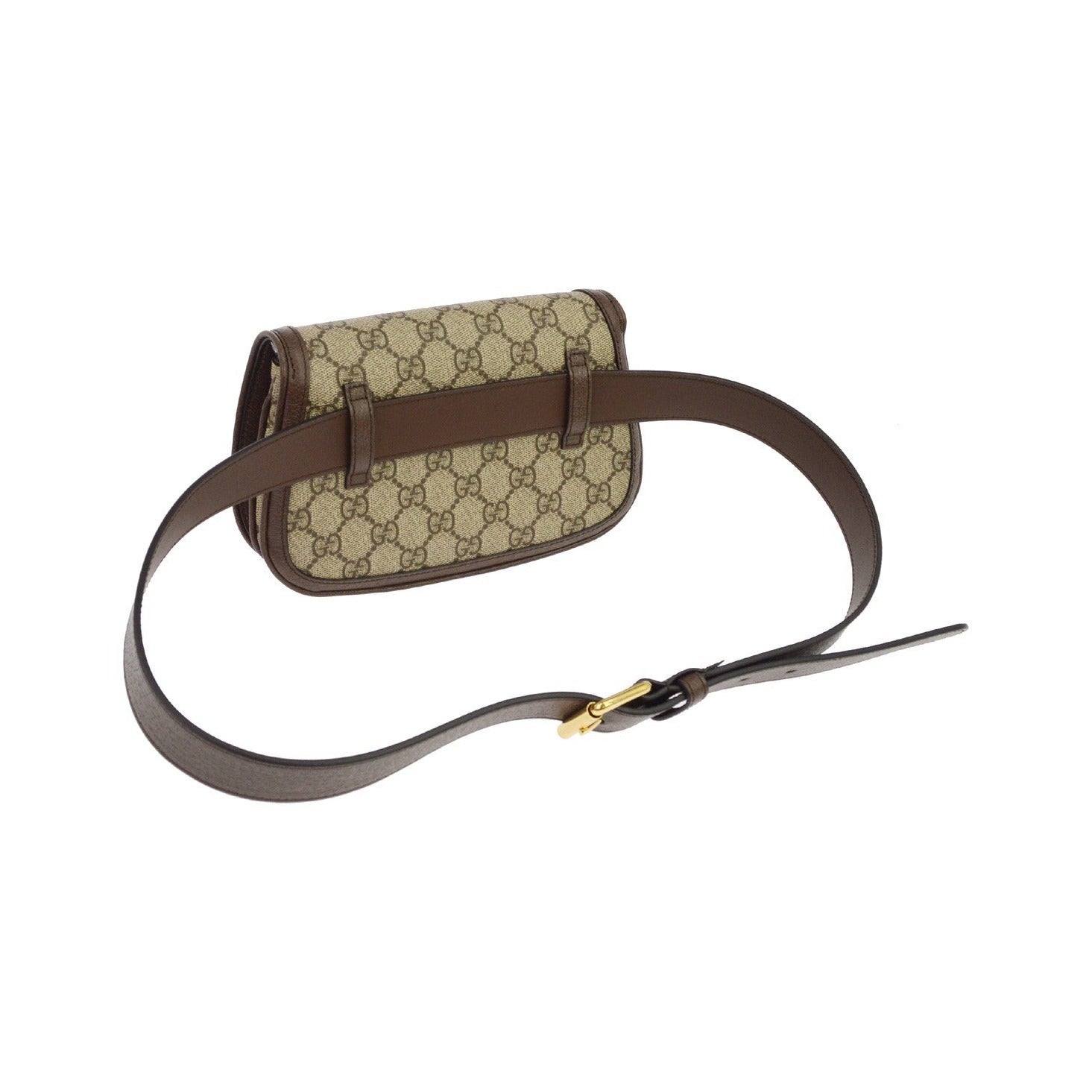 Gucci Blondie Belt GG Coated Canvas, Brown, Canvas, Clutch