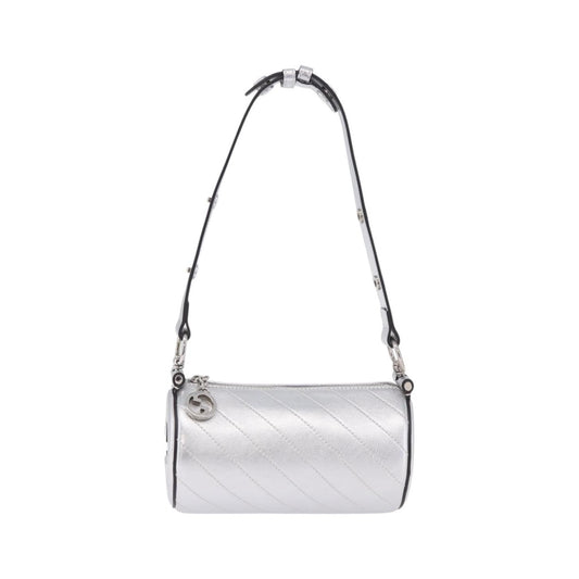 Gucci Blondie Diagonal Quilted Leather, Silver, Leather, Shoulder Bag