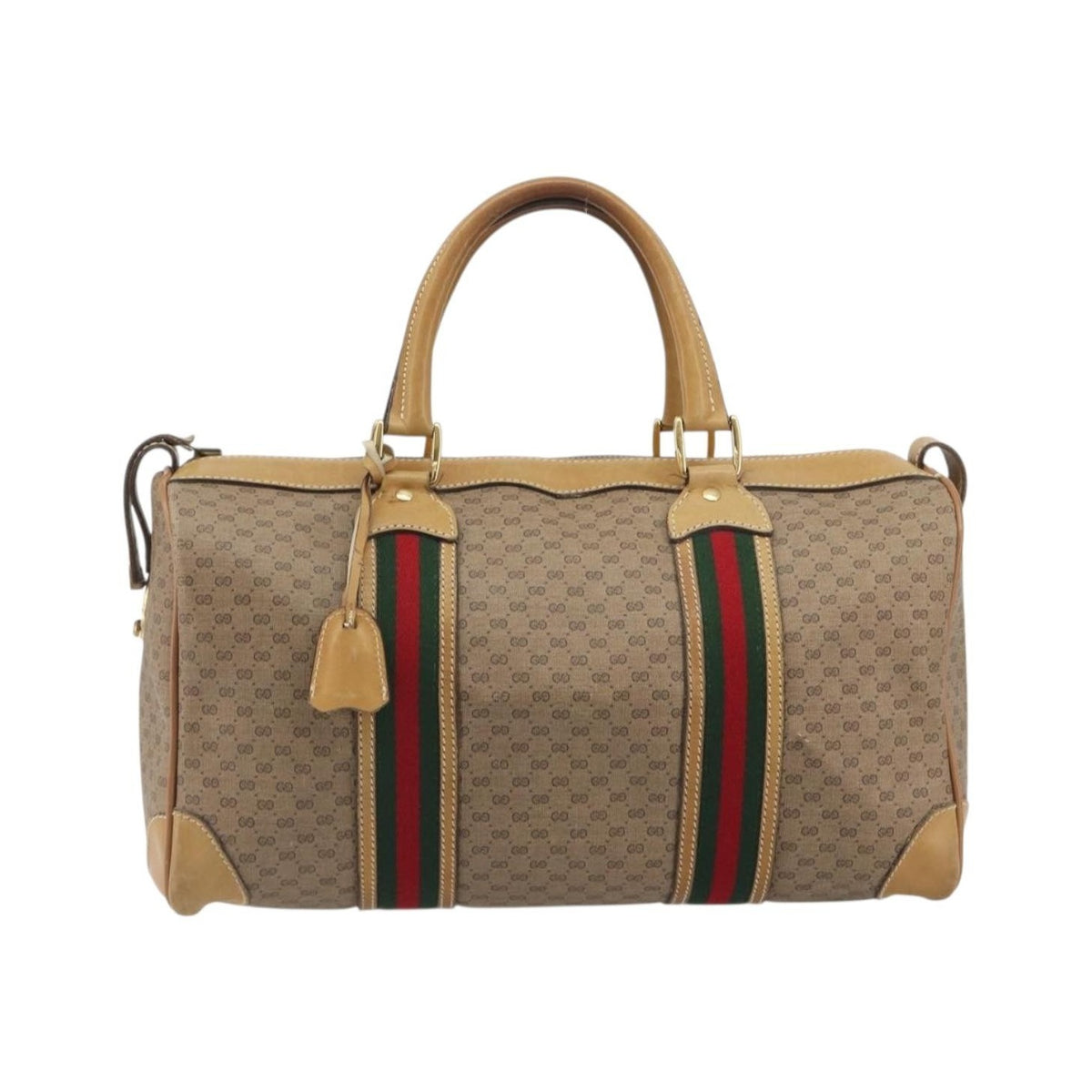 Gucci Boston Canvas, Beige, PVC, Travel Bag
