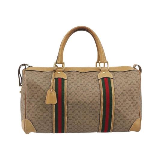 Gucci Boston Canvas, Beige, PVC, Travel Bag