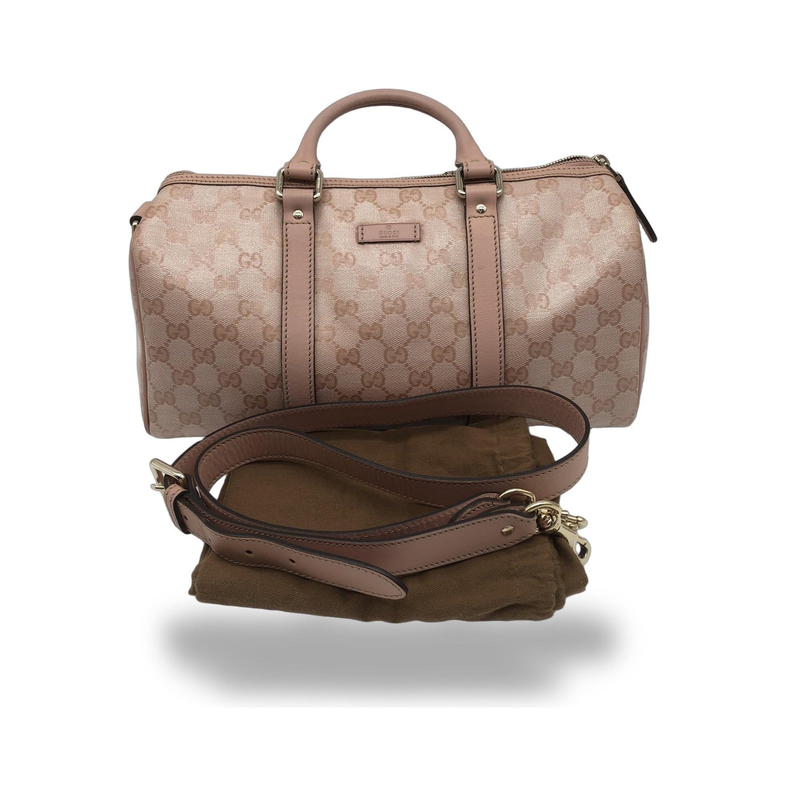 Gucci Boston Suprême GG, Pink, Canvas, Travel Bag