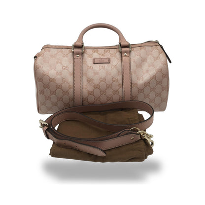 Gucci Boston Suprême GG, Pink, Canvas, Travel Bag