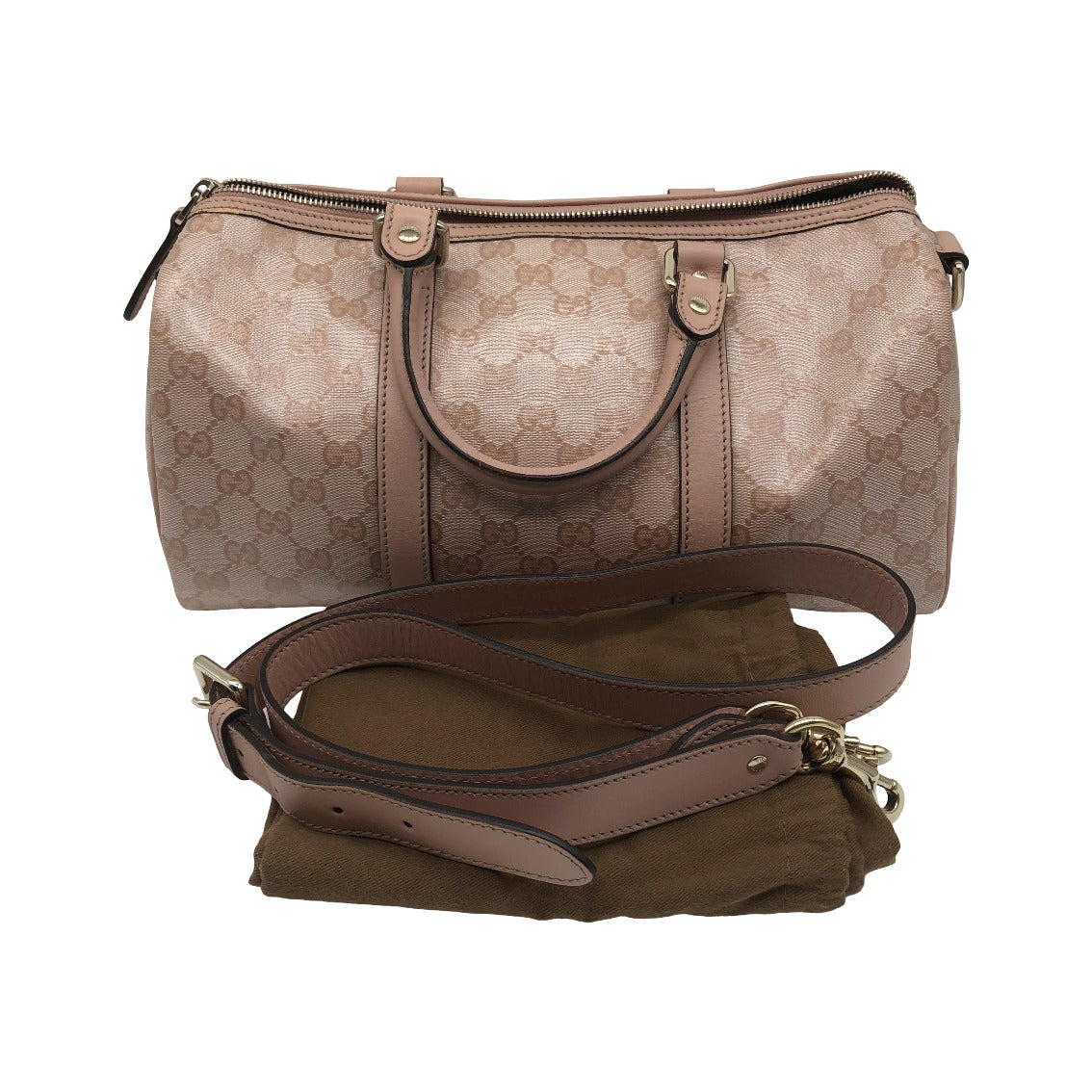 Gucci Boston Suprême GG, Pink, Canvas, Travel Bag