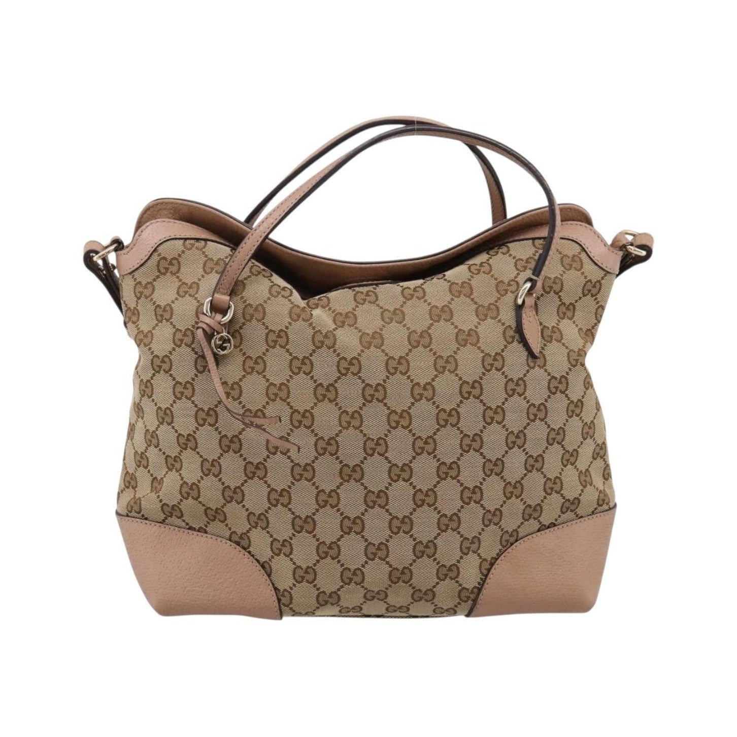 Gucci Bree Convertible Top Handle GG Canvas with Leather, Beige, Canvas, Handbag