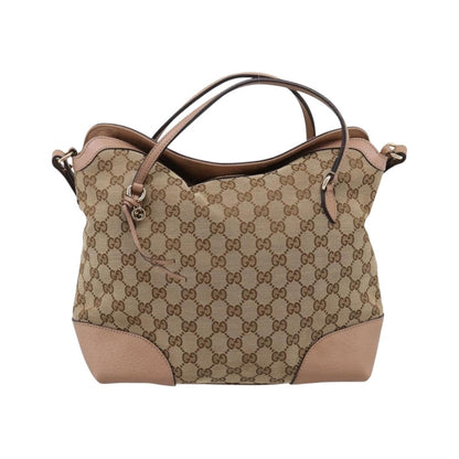 Gucci Bree Convertible Top Handle GG Canvas with Leather, Beige, Canvas, Handbag