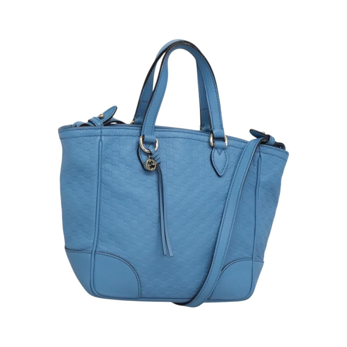 Gucci Bree Convertible Tote Microguccissima Leather, Blue, Leather, Tote Bag