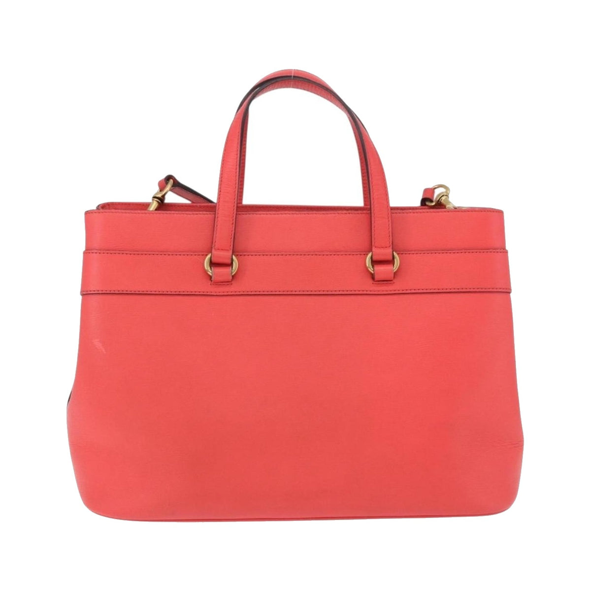 Gucci Bright Bit Convertible Leather, Red, Leather, Tote Bag