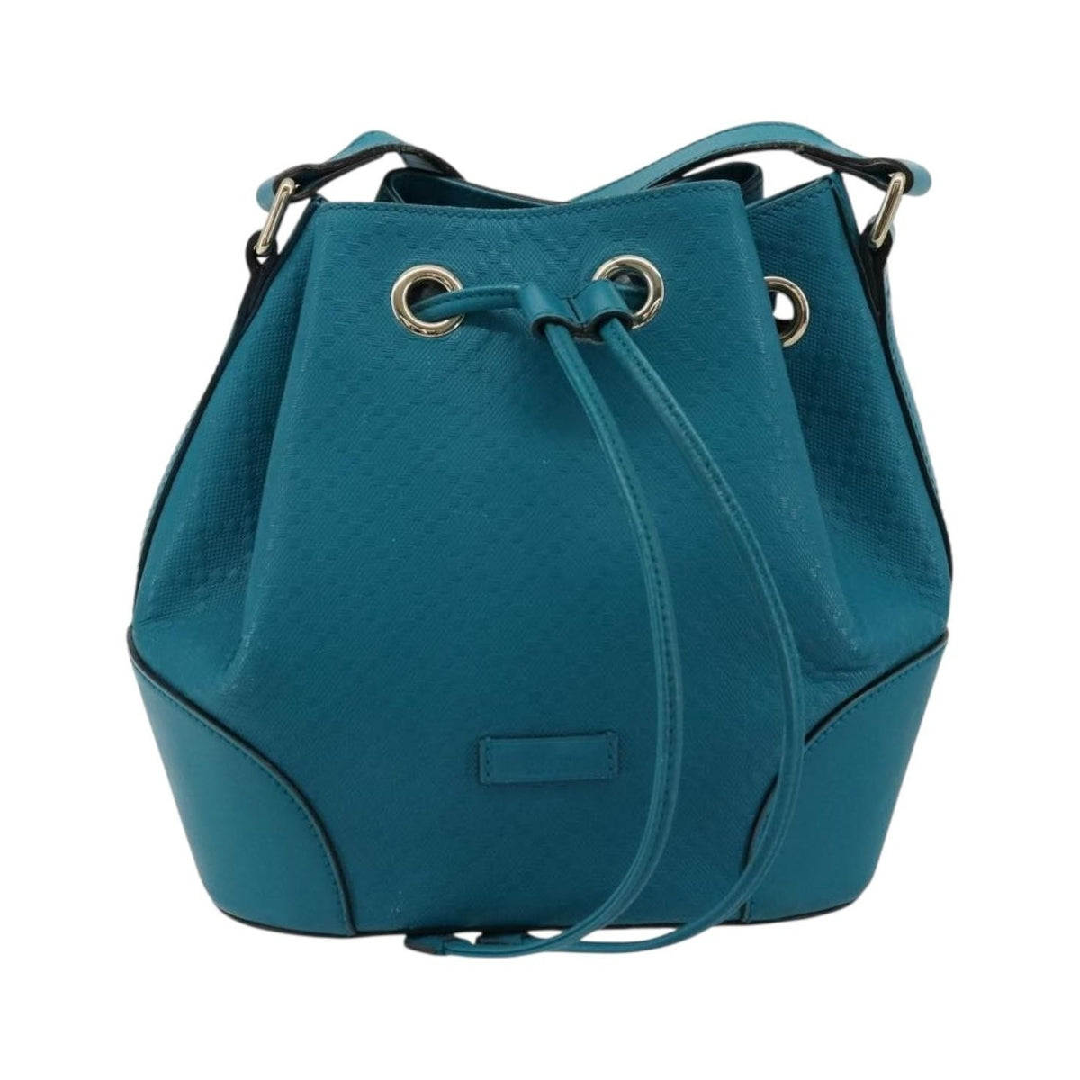 Gucci Bright Bucket Diamante Leather, Blue, Leather, Shoulder Bag