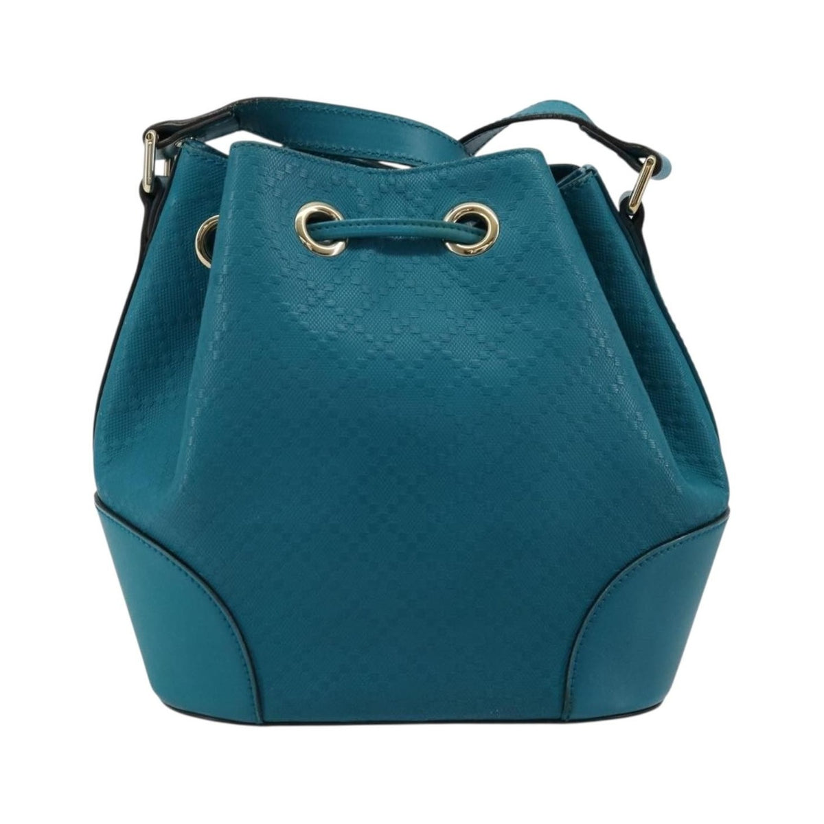 Gucci Bright Bucket Diamante Leather, Blue, Leather, Shoulder Bag