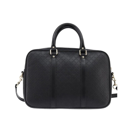 Gucci Bright Convertible Diamante Leather, Black, Leather, Briefcase