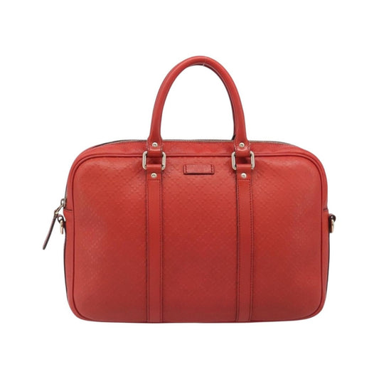 Gucci Bright Convertible Diamante Leather, Red, Leather, Briefcase