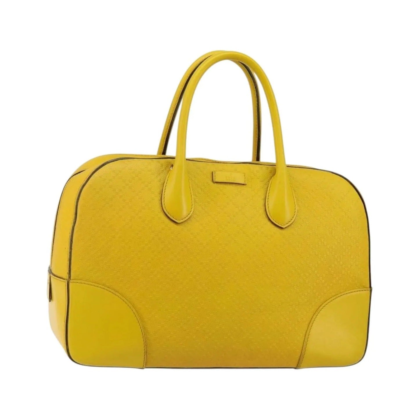 Gucci Bright Top Handle Diamante Leather, Yellow, Leather, Handbag