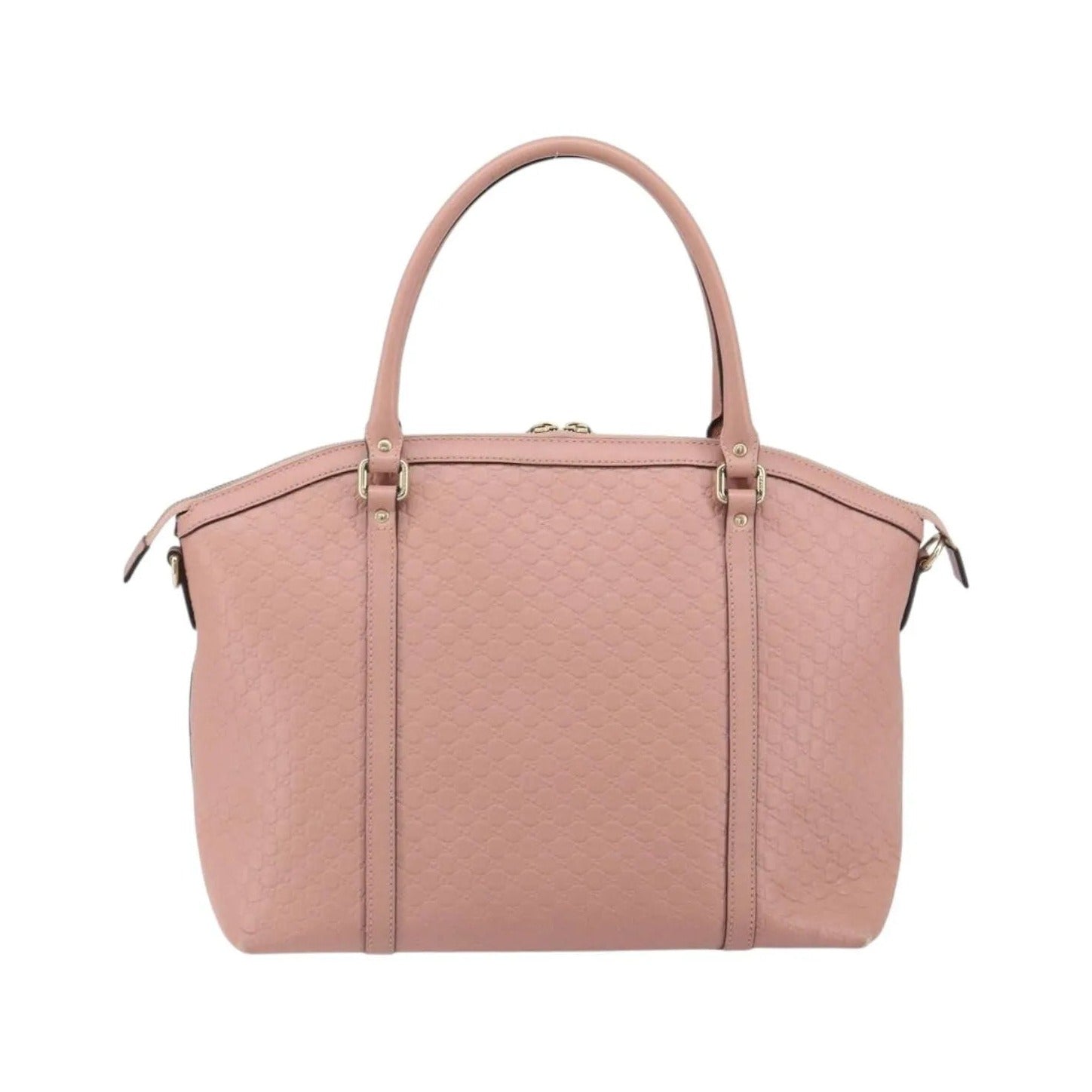 Gucci Britt Convertible Dome Satchel Microguccissima Leather, Pink, Leather, Tote Bag