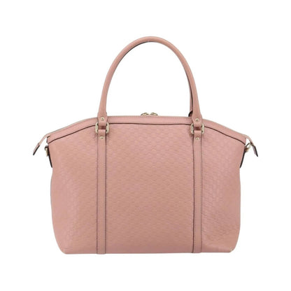 Gucci Britt Convertible Dome Satchel Microguccissima Leather, Pink, Leather, Tote Bag
