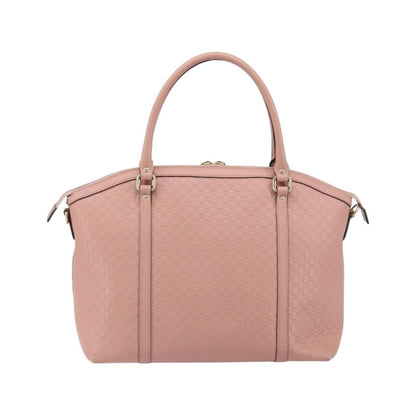 Gucci Britt Convertible Dome Satchel Microguccissima Leather, Pink, Leather, Tote Bag