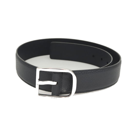 Gucci Buckle Belt Leather, Navy, Leather, Belt