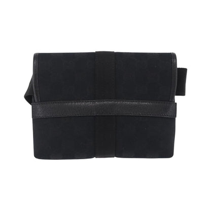 Gucci Buckle Waist GG Canvas, Black, Canvas, Handbag