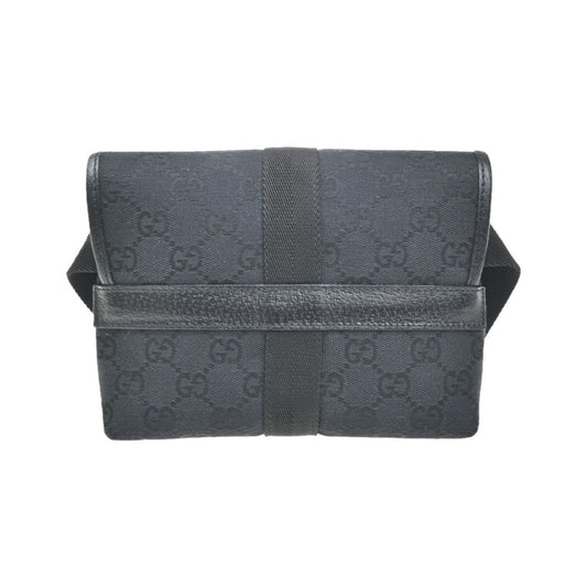Gucci Buckle Waist GG Canvas and leather, Black, Canvas, Clutch