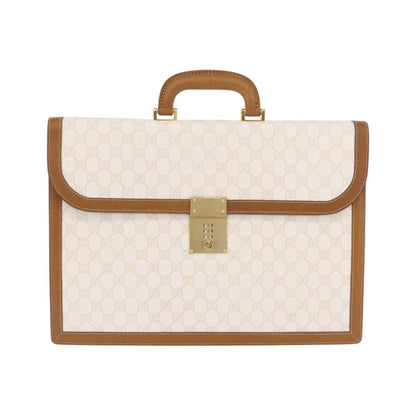 Gucci Business GG Canvas with Leather, Beige, Canvas, Handbag