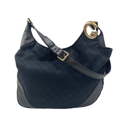 Gucci Charlotte Messenger Guccissima Leather, Black, Leather, Handbag