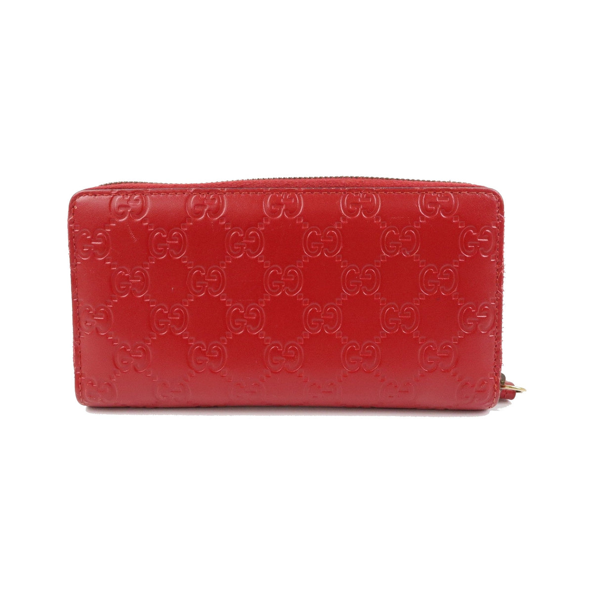 Gucci Cherries Wallet on Chain Guccissima Leather, Red, Leather, Crossbody Bag