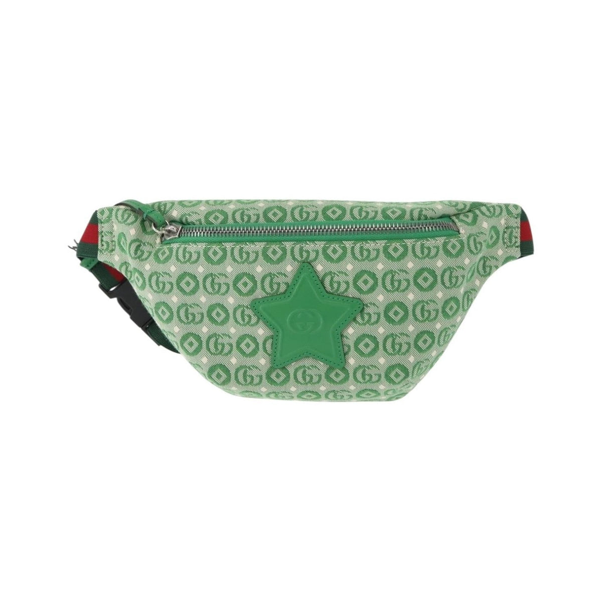 Gucci Children's Belt GG Coated Canvas, Green, Canvas, Handbag