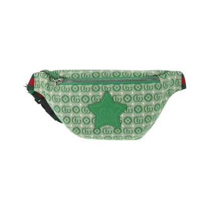 Gucci Children's Belt GG Coated Canvas, Green, Canvas, Handbag