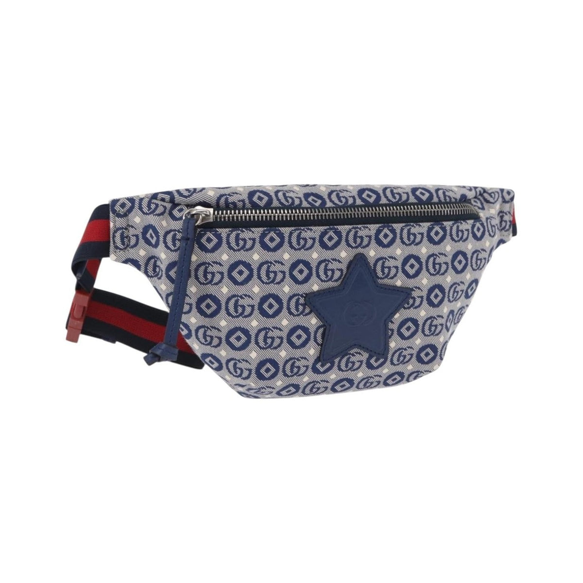 Gucci Children's Belt Printed GG Coated Canvas, Navy, Canvas, Handbag