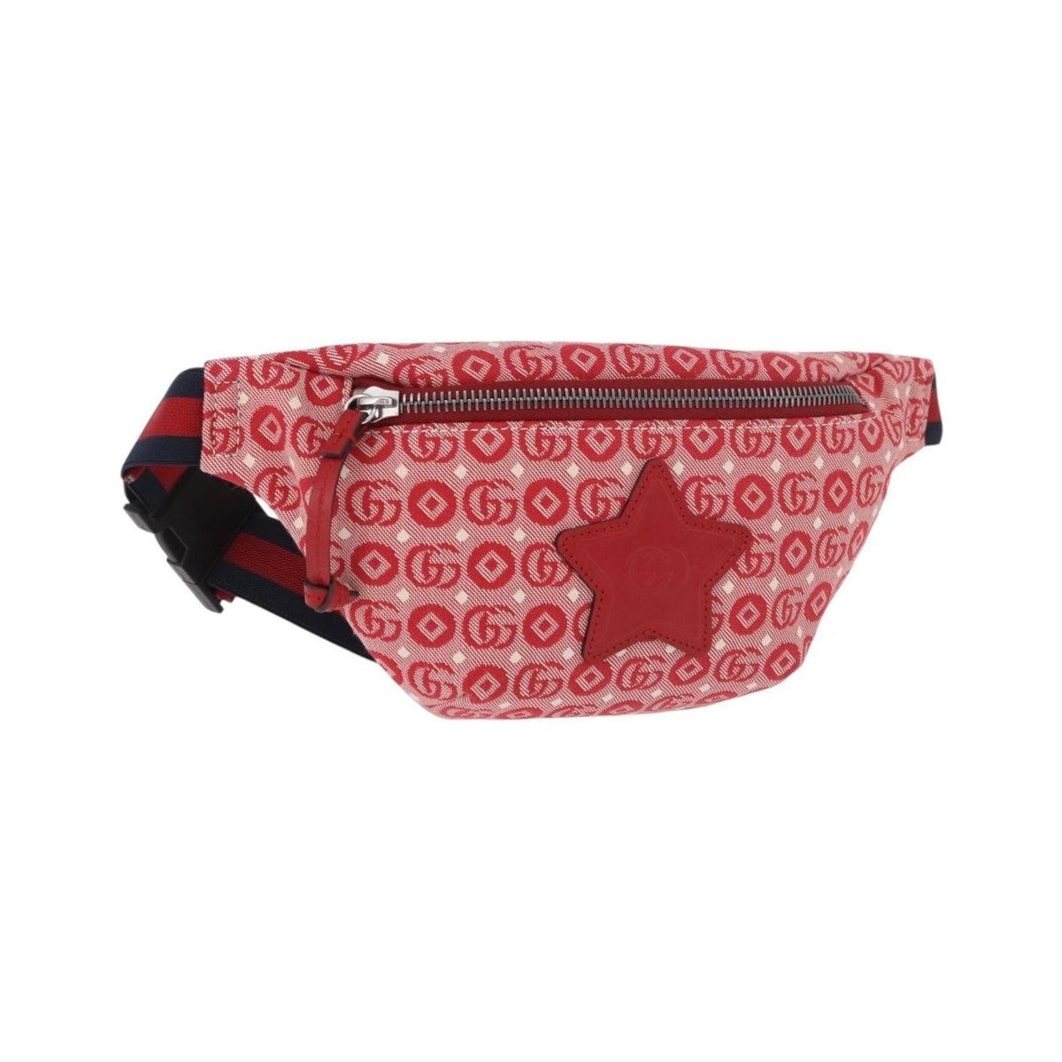 Gucci Children's Belt Printed GG Coated Canvas, Red, Canvas, Handbag