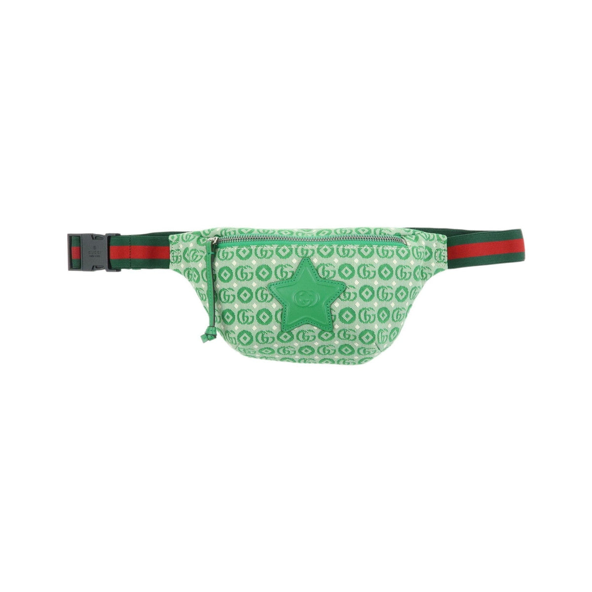 Gucci Children's Belt Printed GG Coated Canvas, Green, Canvas, Handbag
