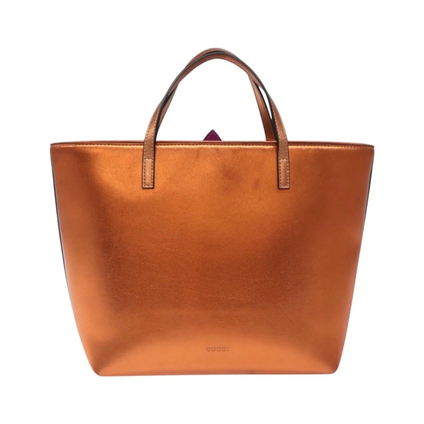 Gucci Children's Rainbow Tote Printed Leather, Copper, Leather, Handbag