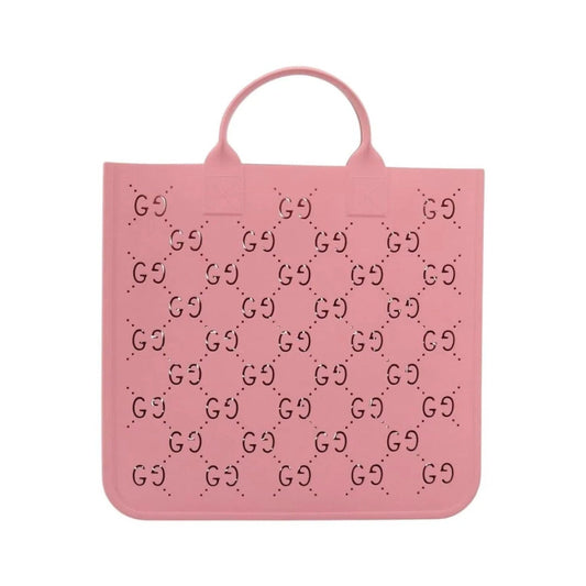 Gucci Children's Tote Printed GG Coated Canvas, Pink, Rubber, Tote Bag