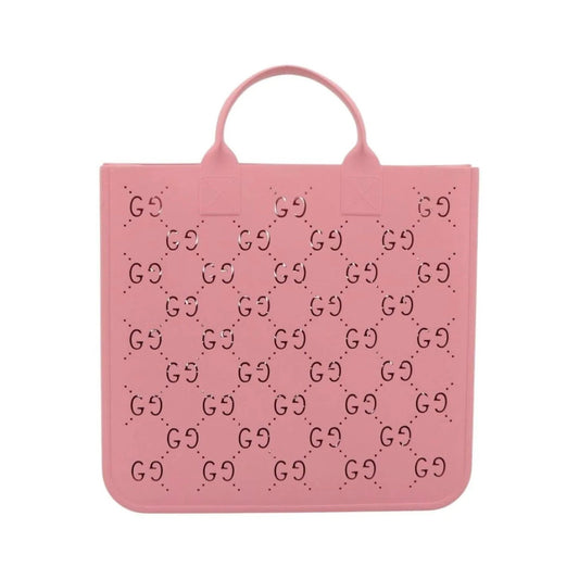 Gucci Children's Tote Printed GG Coated Canvas, Pink, Rubber, Tote Bag