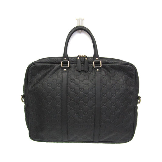 Gucci Convertible Briefcase Guccissima Leather, Black, Leather, Briefcase