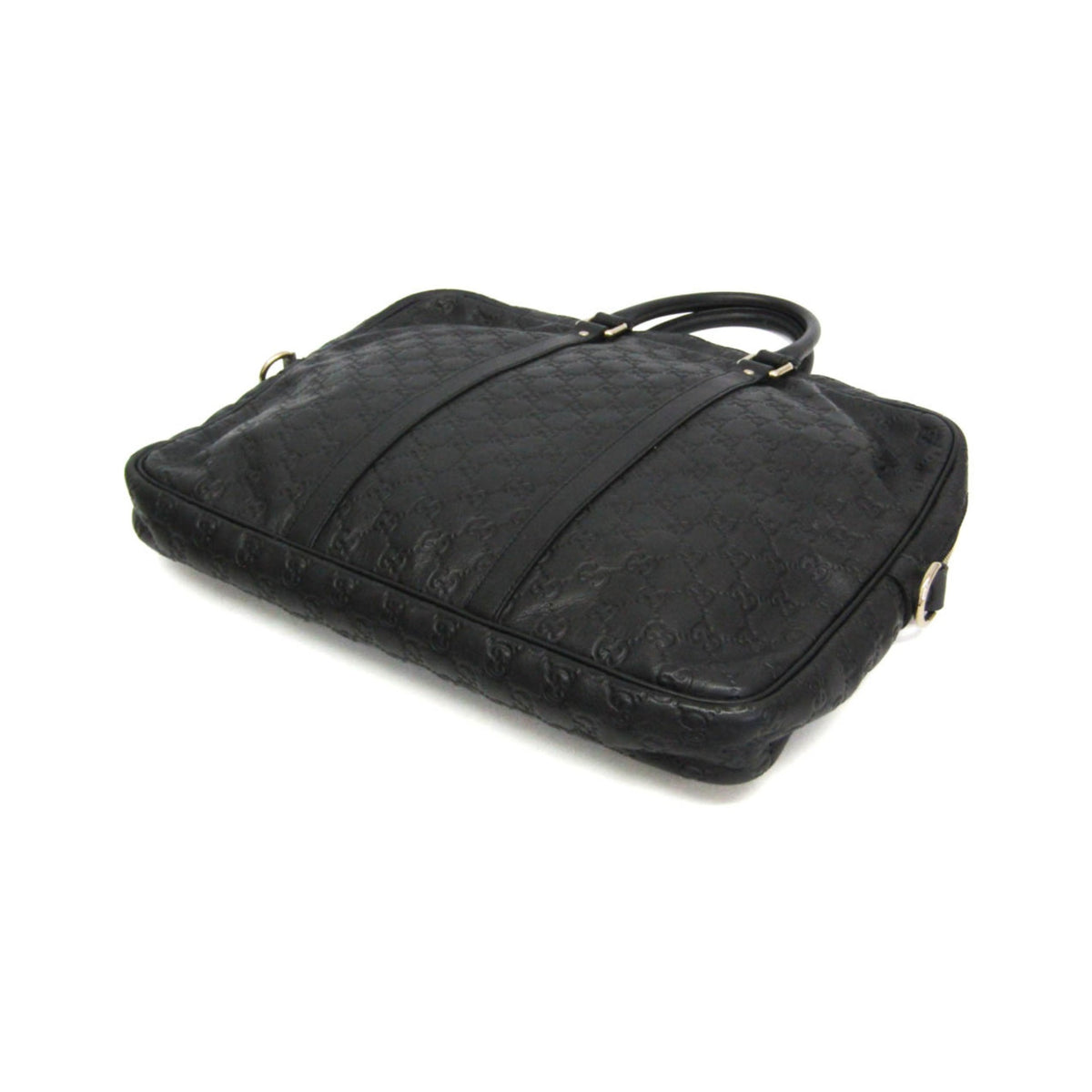 Gucci Convertible Briefcase Guccissima Leather, Black, Leather, Briefcase