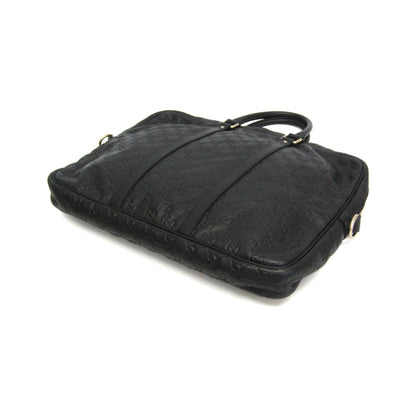 Gucci Convertible Briefcase Guccissima Leather, Black, Leather, Briefcase