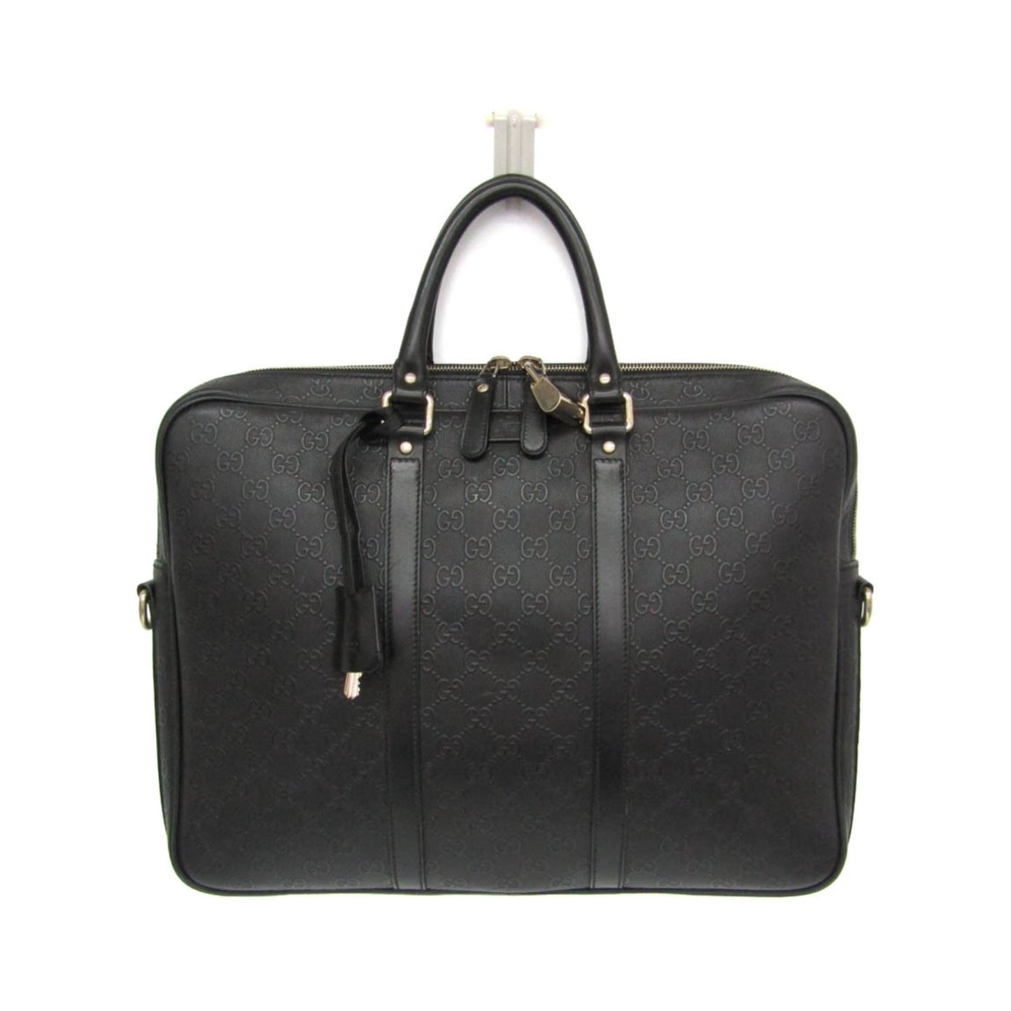 Gucci Convertible Briefcase Guccissima Leather, Black, Leather, Briefcase